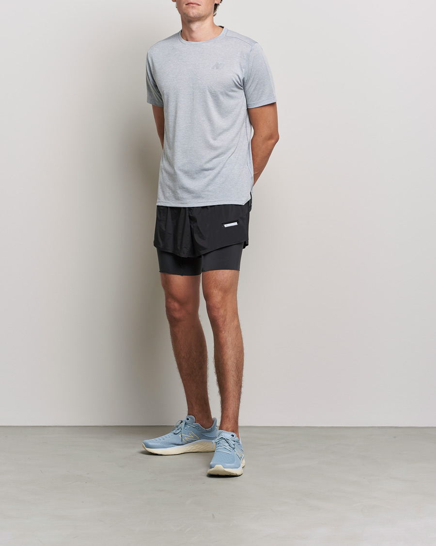 Mies |  | New Balance Running | Impact Run Short Sleeve T-Shirt Athletic Grey