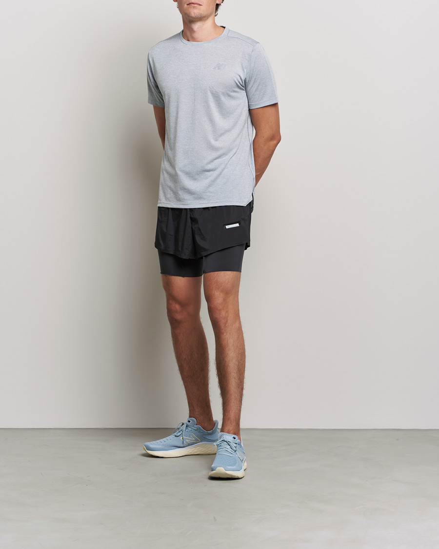 Mies | T-paidat | New Balance Running | Impact Run Short Sleeve T-Shirt Athletic Grey