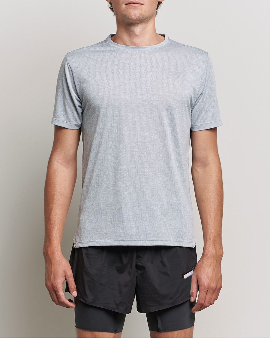 Mies | T-paidat | New Balance Running | Impact Run Short Sleeve T-Shirt Athletic Grey