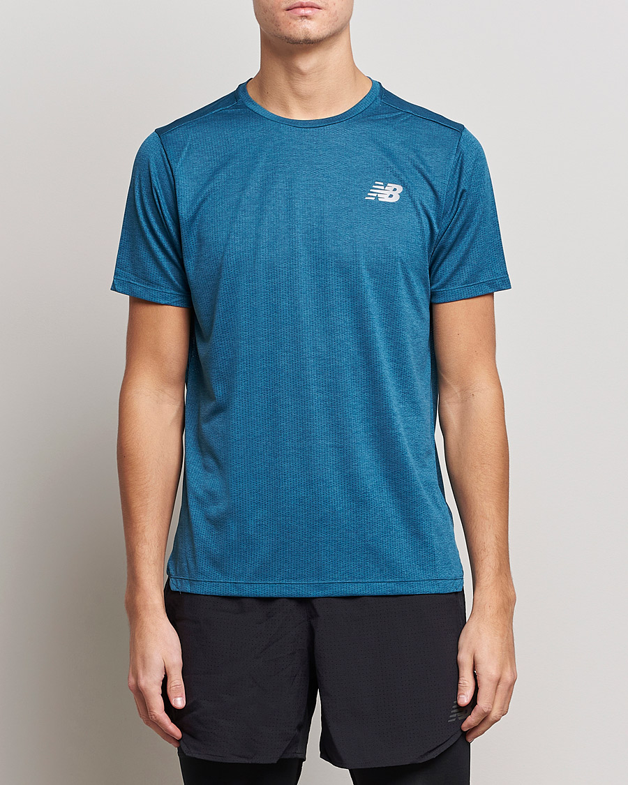 Mies | T-paidat | New Balance Running | Impact Run Short Sleeve T-Shirt Dark Moonstone