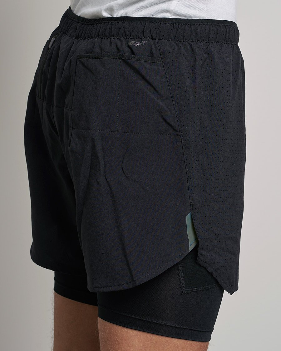 Mies | Shortsit | New Balance Running | Q Speed 2 in 1 Shorts Black