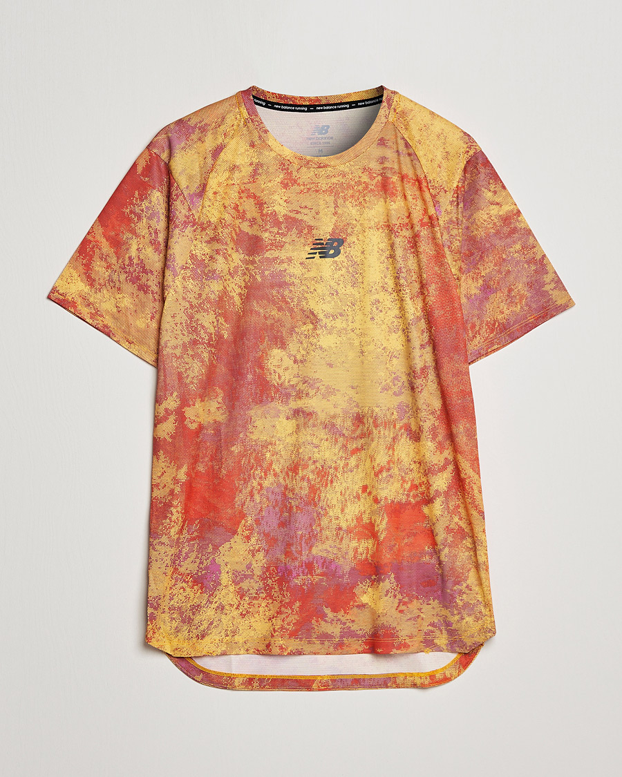 Mies | T-paidat | New Balance Running | All-Terrain Printed Short Sleeve Electric Purple