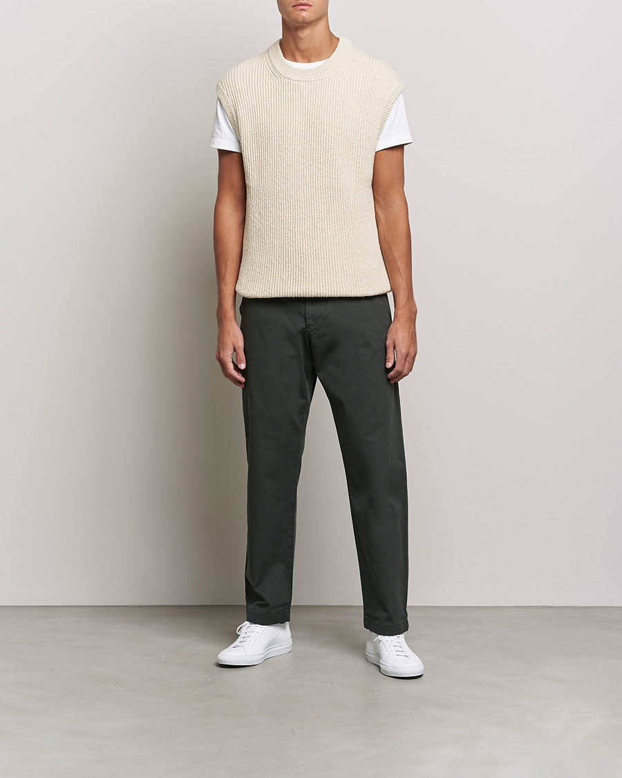 Mies | Housut | NN07 | Alex Straight Fit Cotton Chinos Dark Army