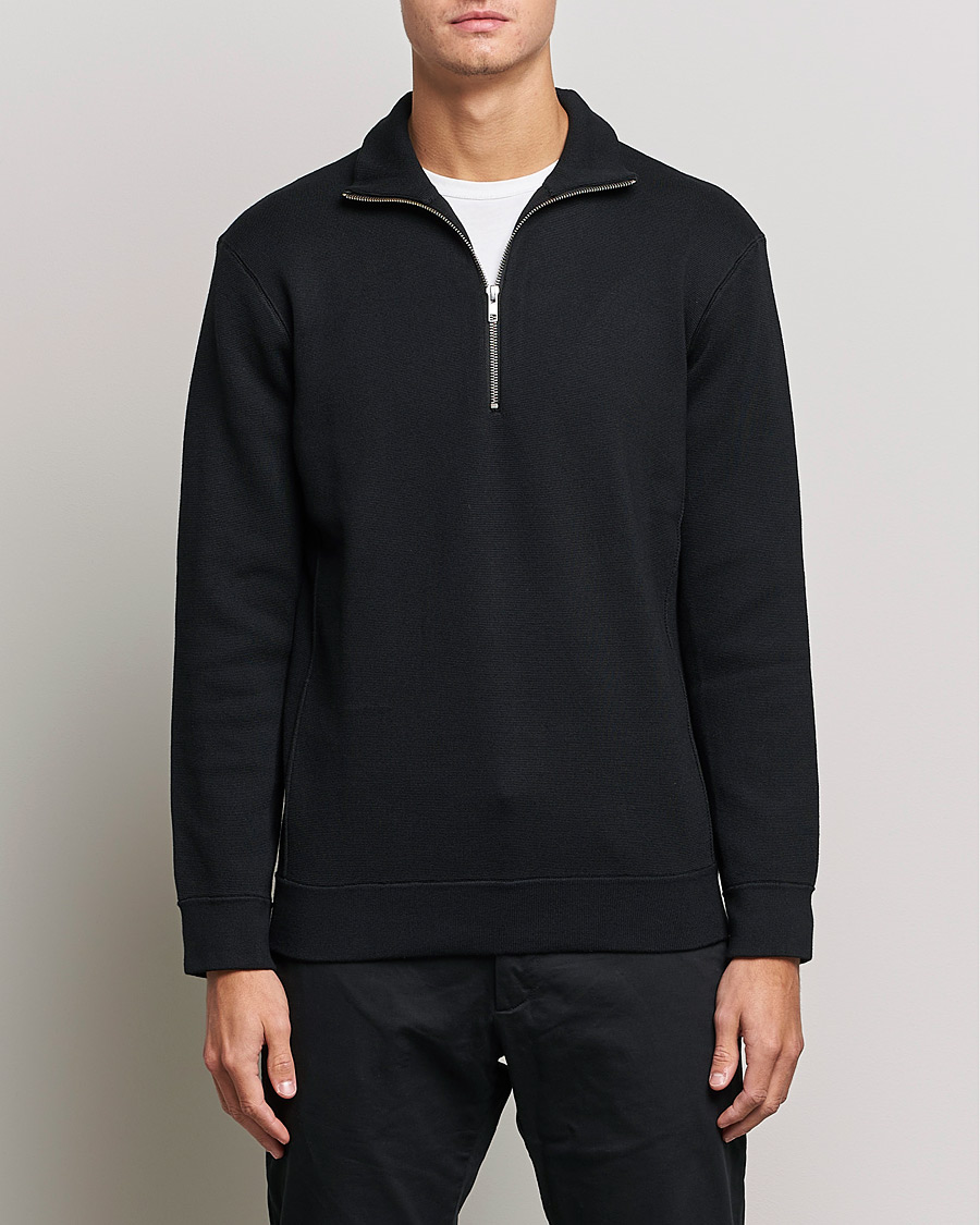 Mies |  | NN07 | Luis Knitted Half-Zip Sweater Black