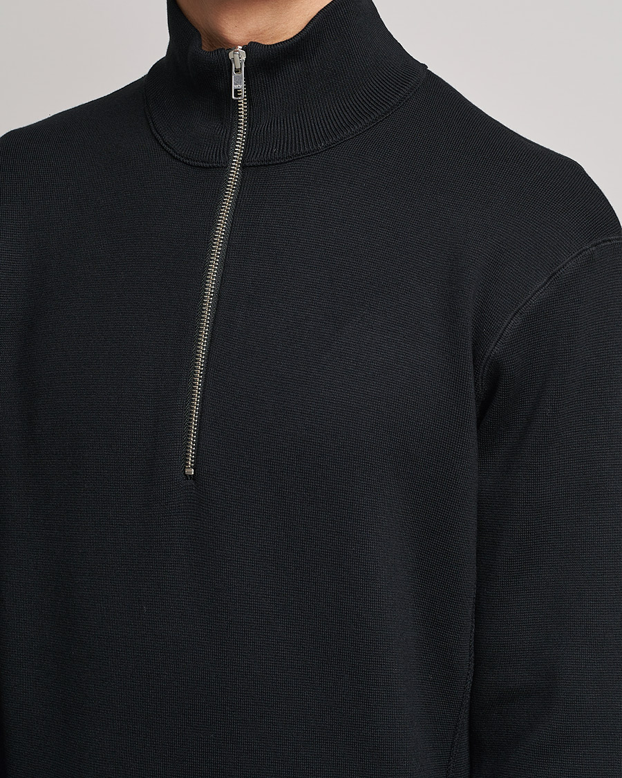 Mies | Puserot | NN07 | Luis Knitted Half-Zip Sweater Black