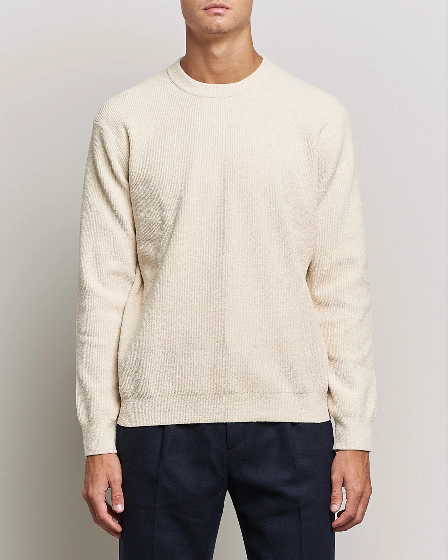 Mies | Business & Beyond | NN07 | Danny Ribbed Knitted Sweater Ecru