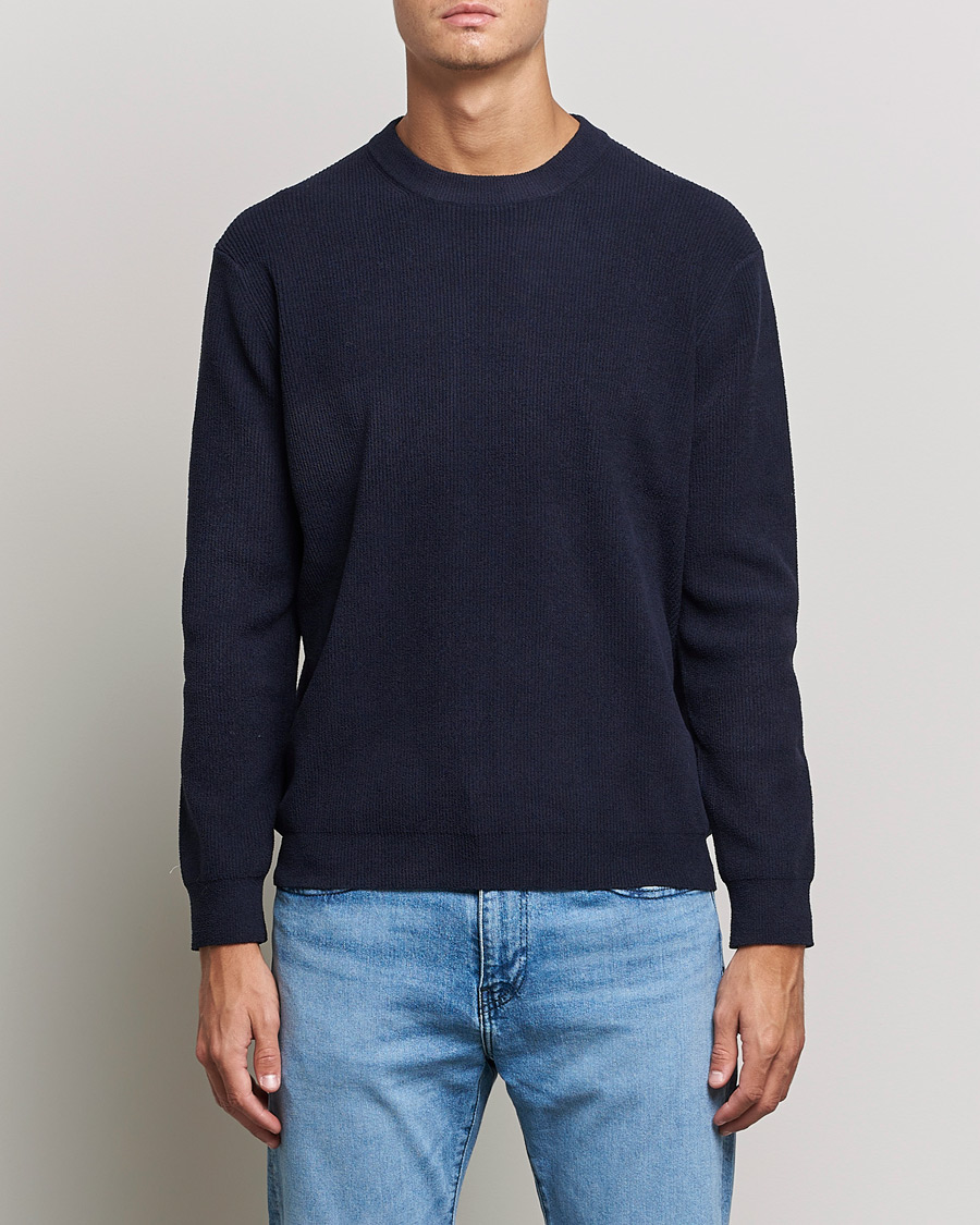Mies |  | NN07 | Danny Ribbed Knitted Sweater Navy