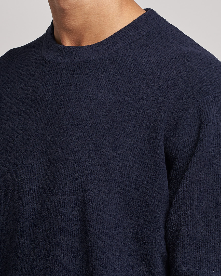 Mies | Puserot | NN07 | Danny Ribbed Knitted Sweater Navy