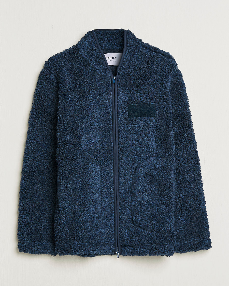 Mies | Puserot | NN07 | Morten Fleece Full Zip Sea Blue