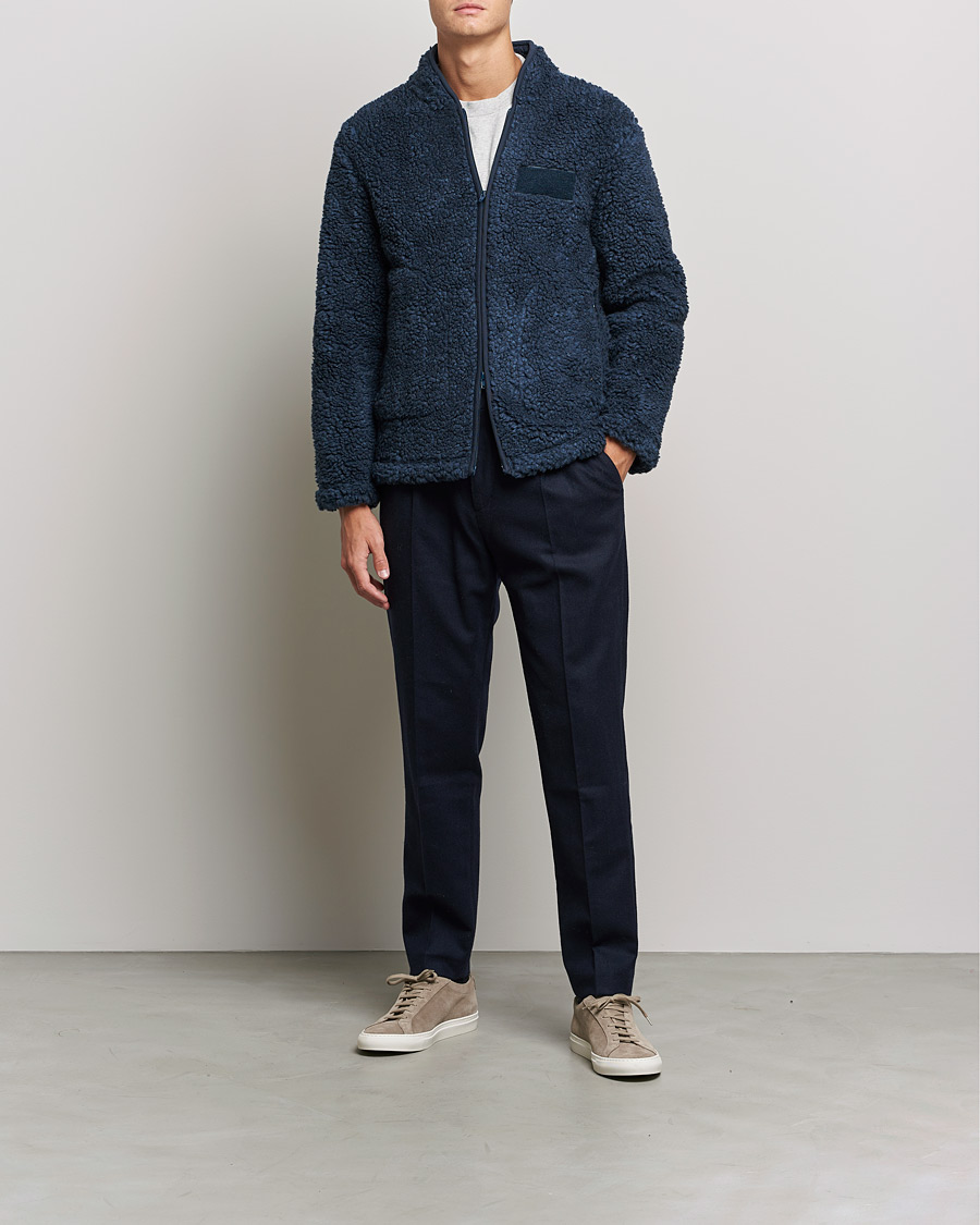 Mies | Puserot | NN07 | Morten Fleece Full Zip Sea Blue