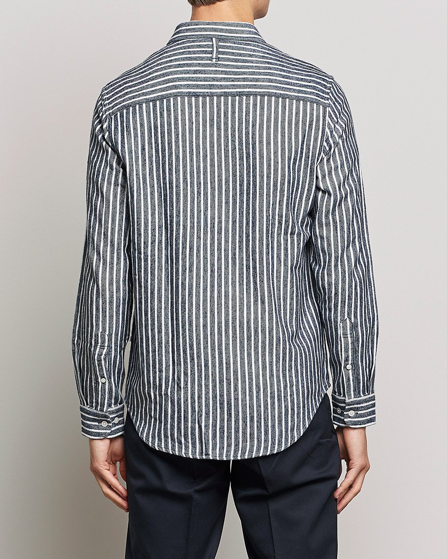 Mies | Kauluspaidat | NN07 | Arne Flannel Striped Shirt Blue/White