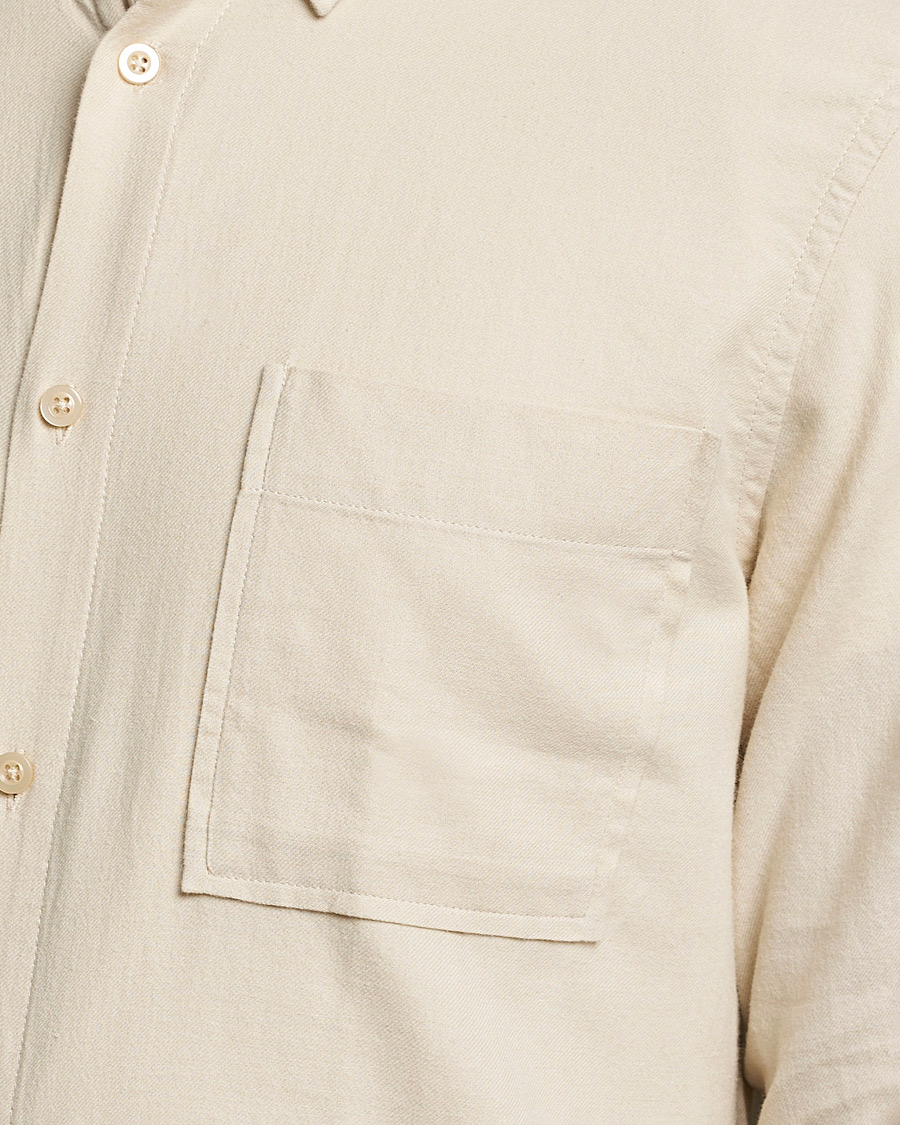 Mies | Kauluspaidat | NN07 | Arne Brushed Flannel Shirt Ecru