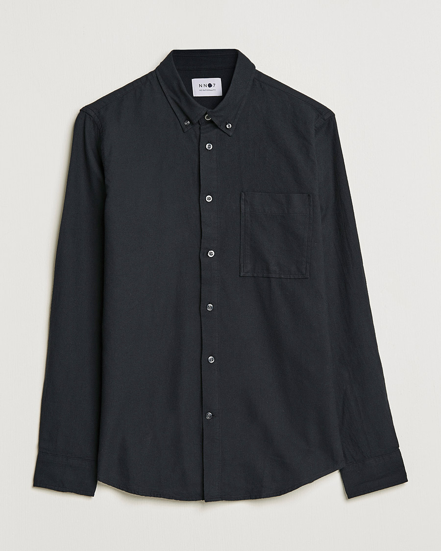 Mies | Kauluspaidat | NN07 | Arne Brushed Flannel Shirt Black