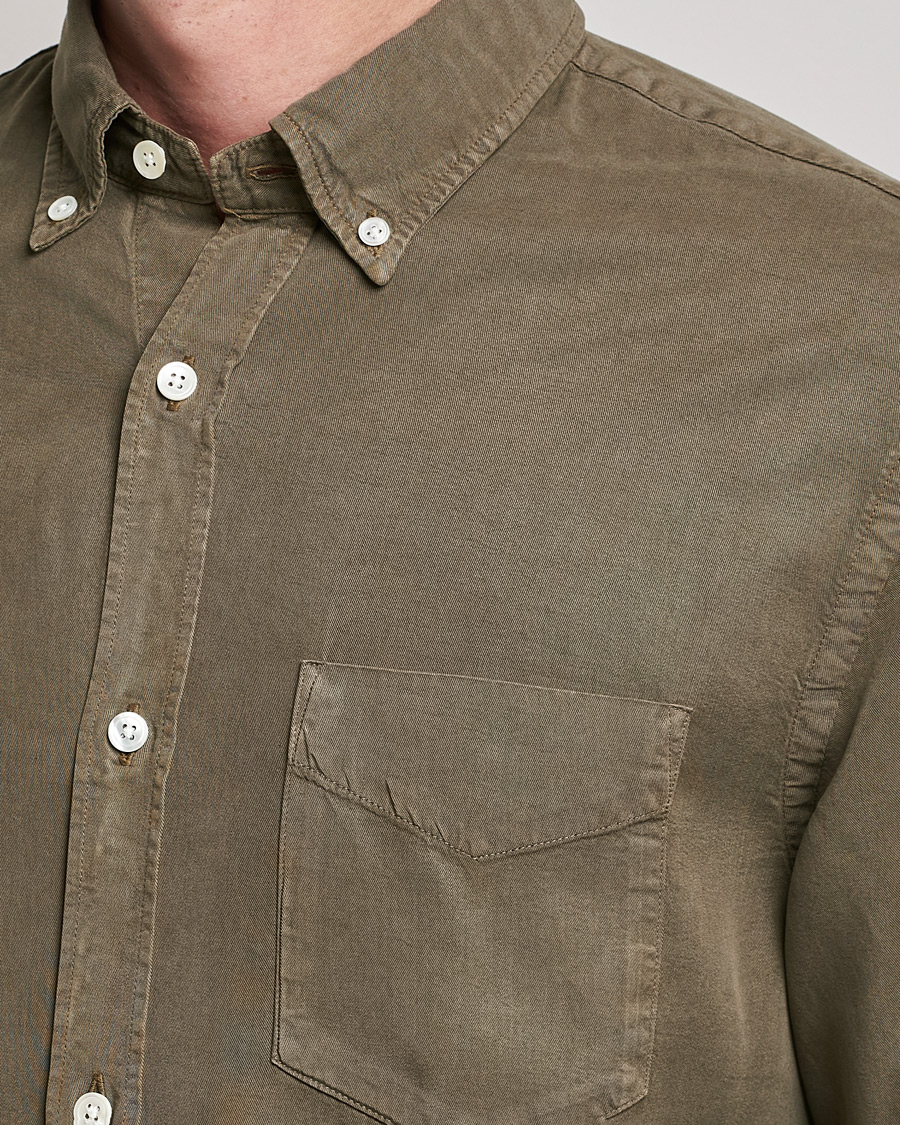 Mies | Kauluspaidat | NN07 | Levon Tencel Shirt Dark Clay