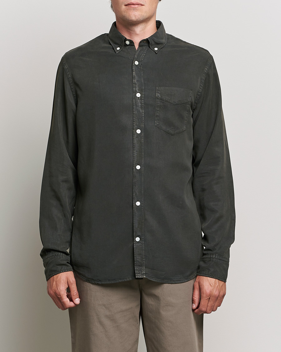 Mies | Kauluspaidat | NN07 | Levon Tencel Shirt Dark Army