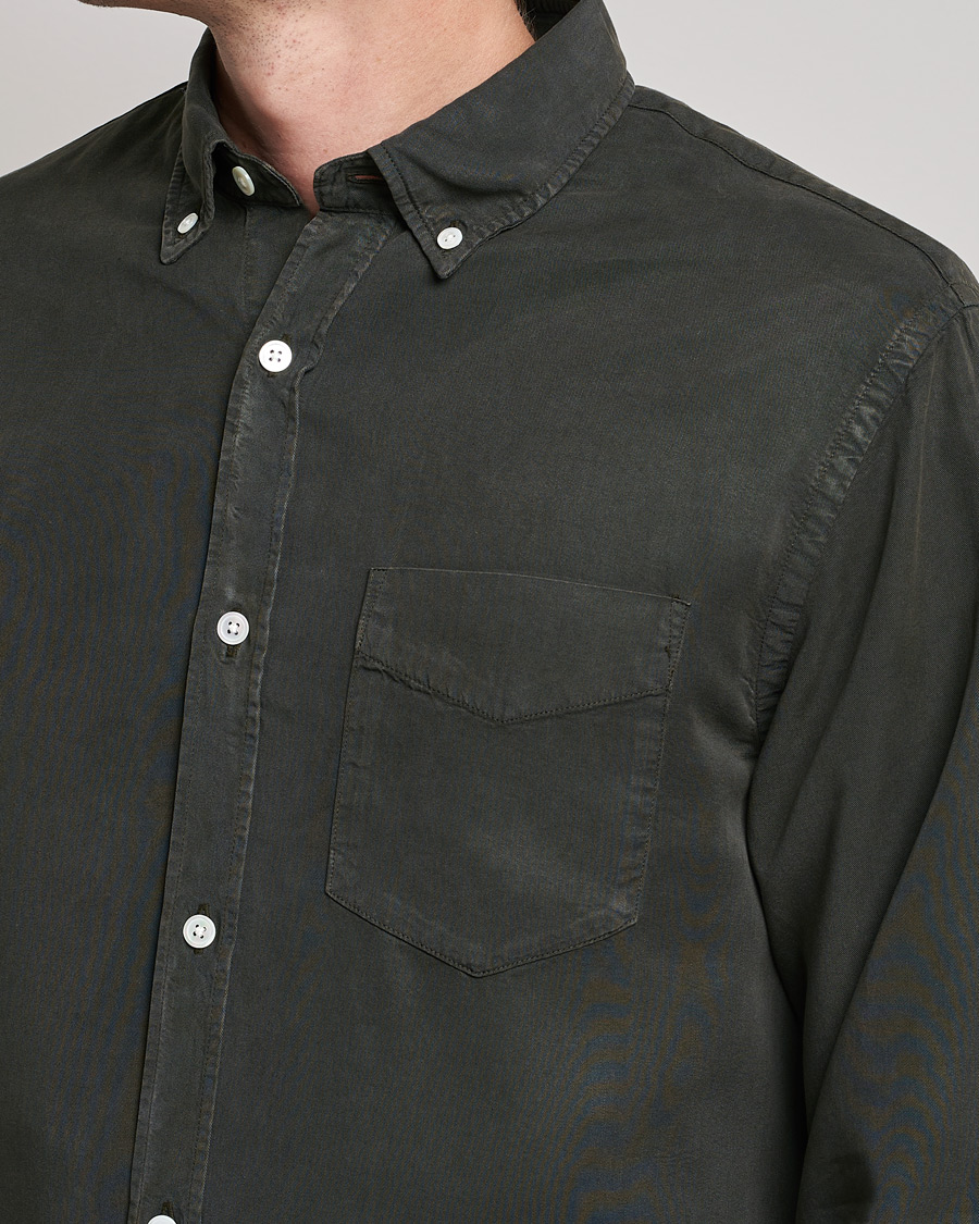 Mies | Kauluspaidat | NN07 | Levon Tencel Shirt Dark Army