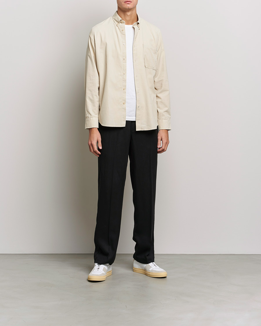 Mies | Kauluspaidat | NN07 | Arne Corduroy Shirt Ecru