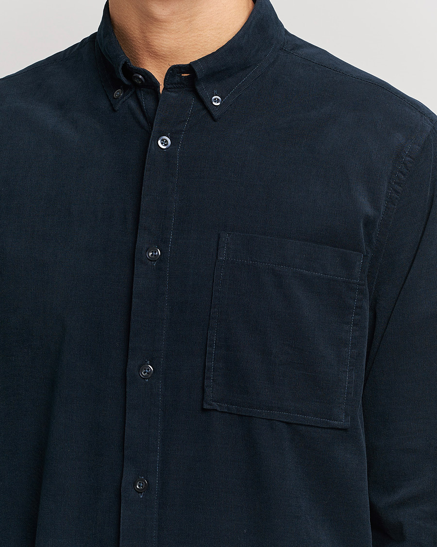 Mies | Kauluspaidat | NN07 | Arne Corduroy Shirt Navy