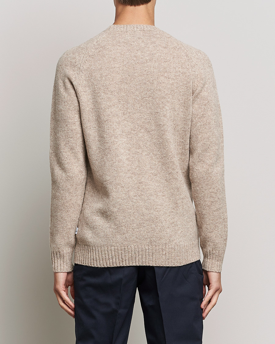 Mies | Puserot | NN07 | Nathan Brushed Crew Neck Khaki Melange