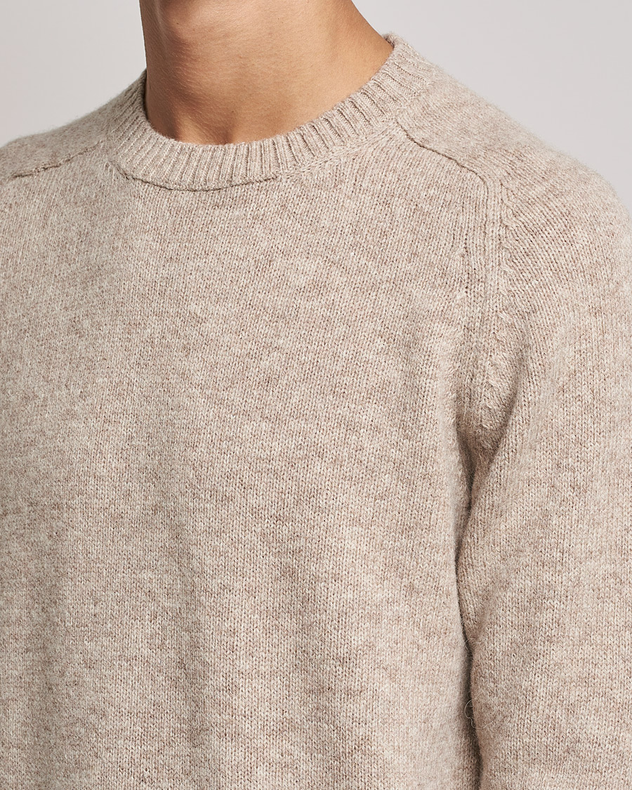 Mies | Puserot | NN07 | Nathan Brushed Crew Neck Khaki Melange