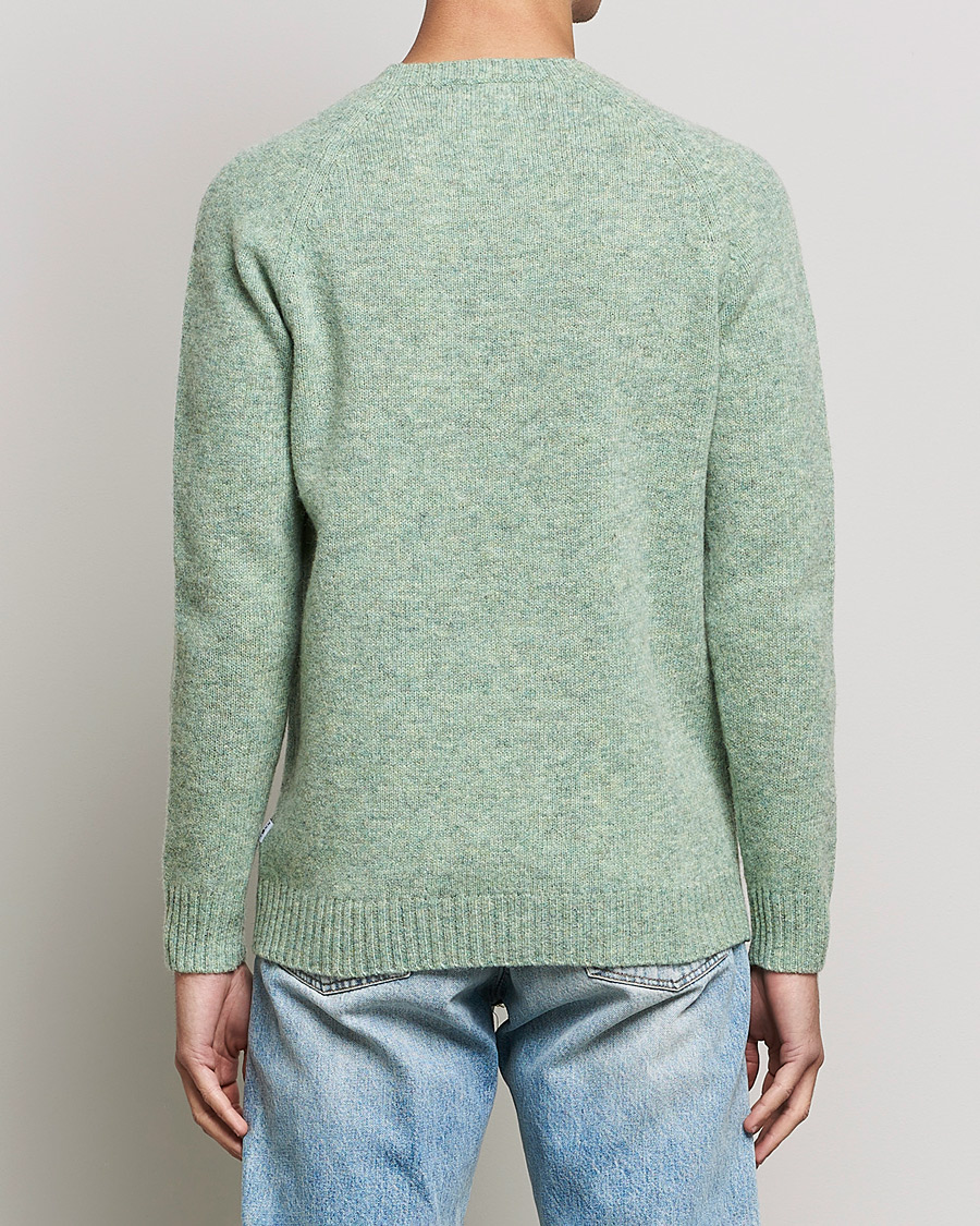 Mies | Puserot | NN07 | Nathan Brushed Crew Neck Dusty Green