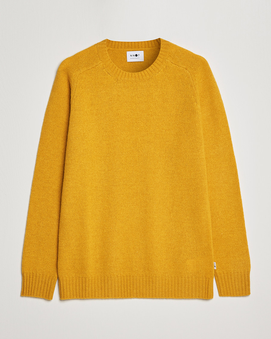 Mies | Puserot | NN07 | Nathan Brushed Crew Neck Yellow