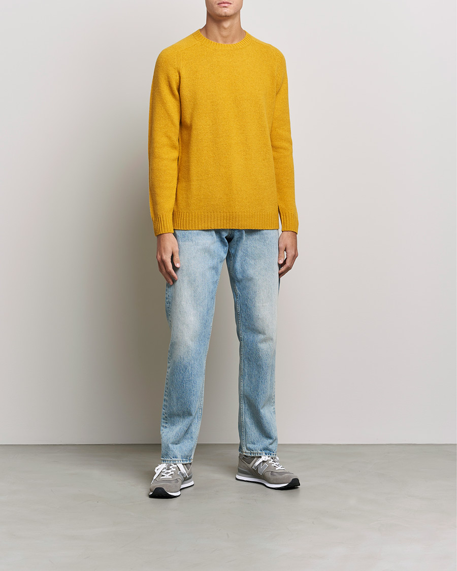Mies | Puserot | NN07 | Nathan Brushed Crew Neck Yellow