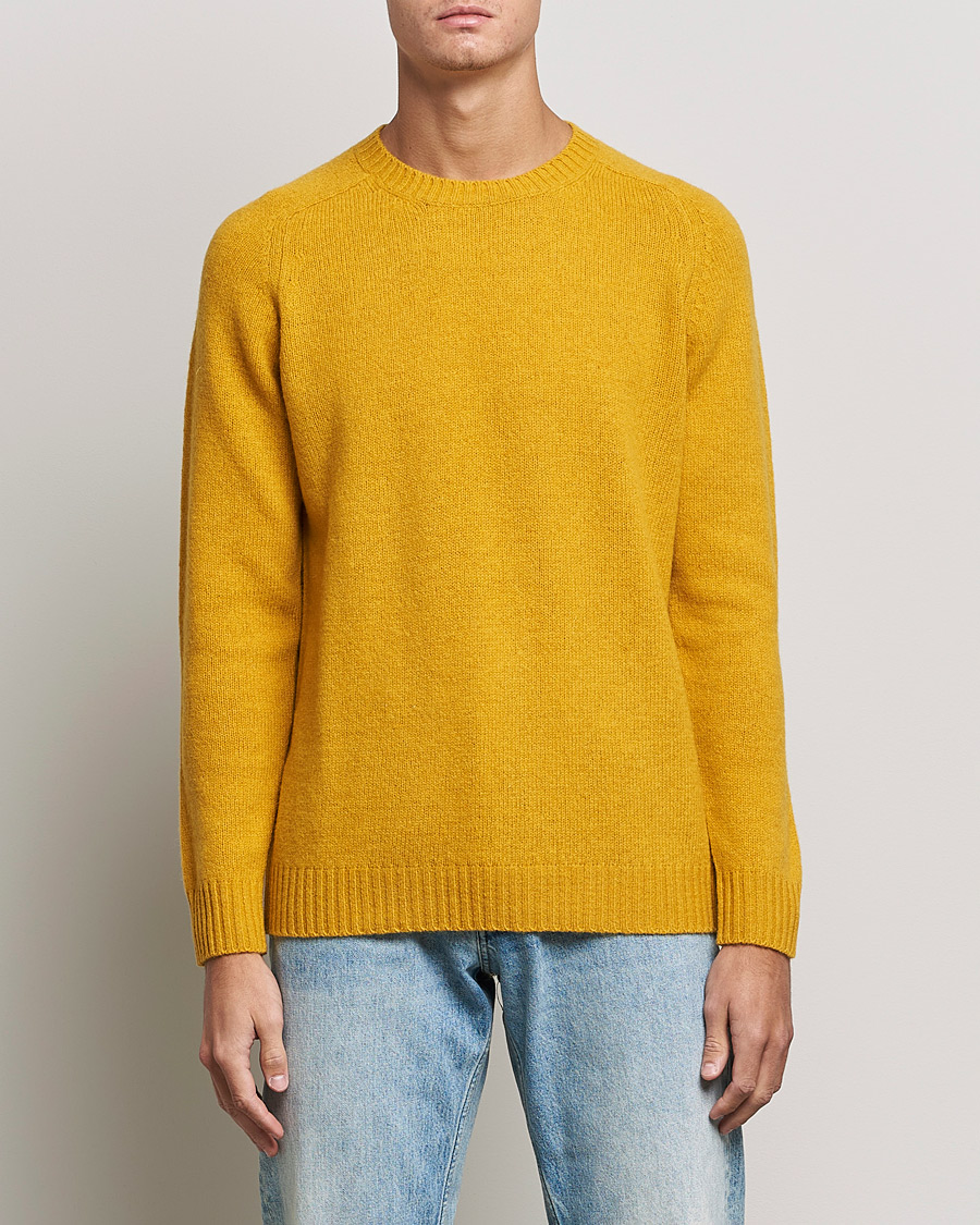 Mies | Puserot | NN07 | Nathan Brushed Crew Neck Yellow