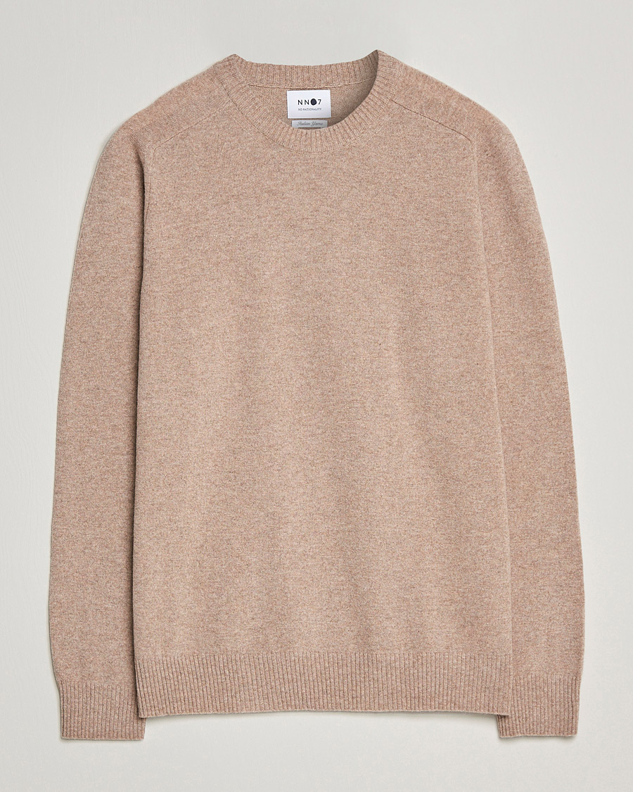 Mies | Puserot | NN07 | Edward Lambswool Crew Neck Pullover Khaki