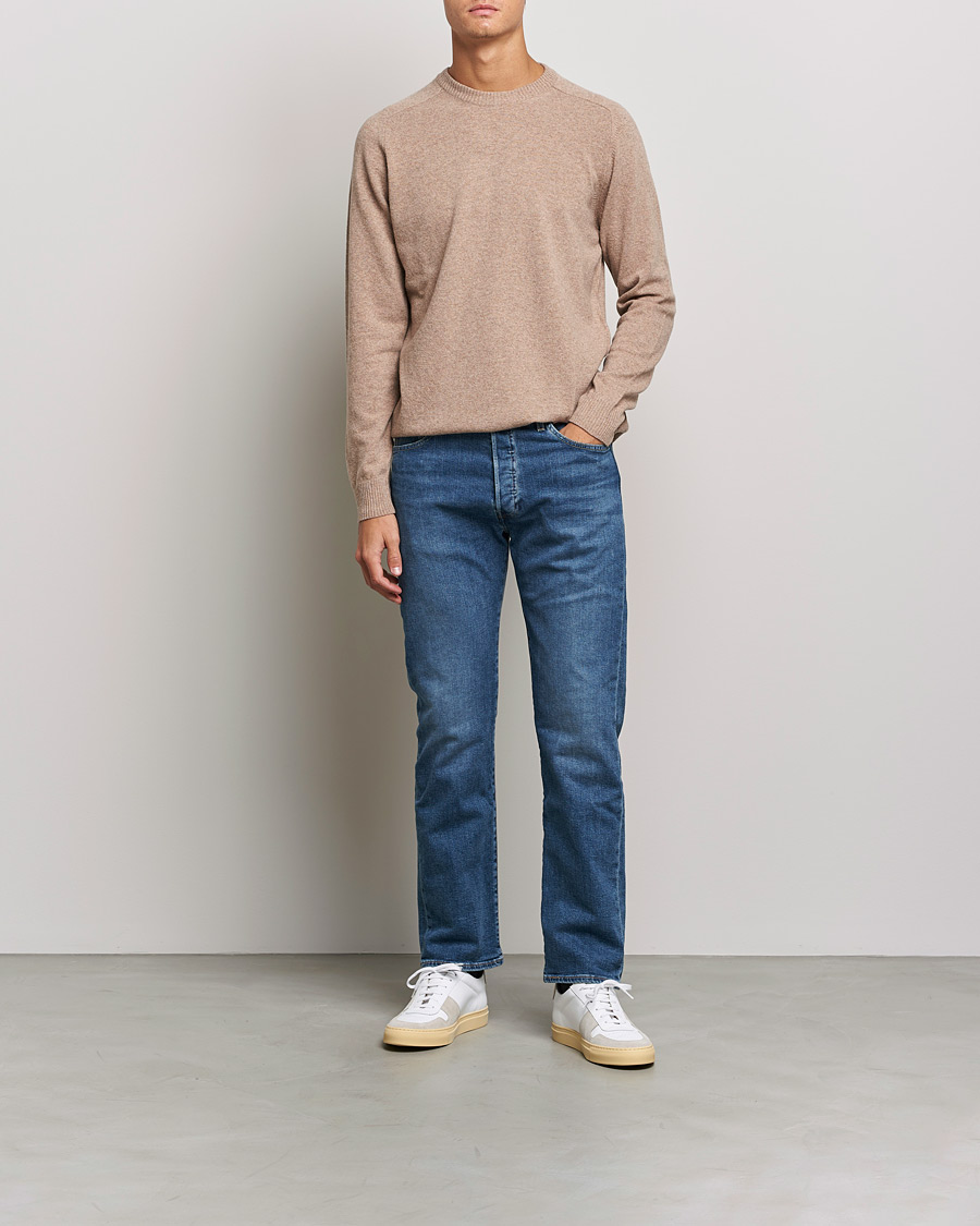 Mies | Puserot | NN07 | Edward Lambswool Crew Neck Pullover Khaki