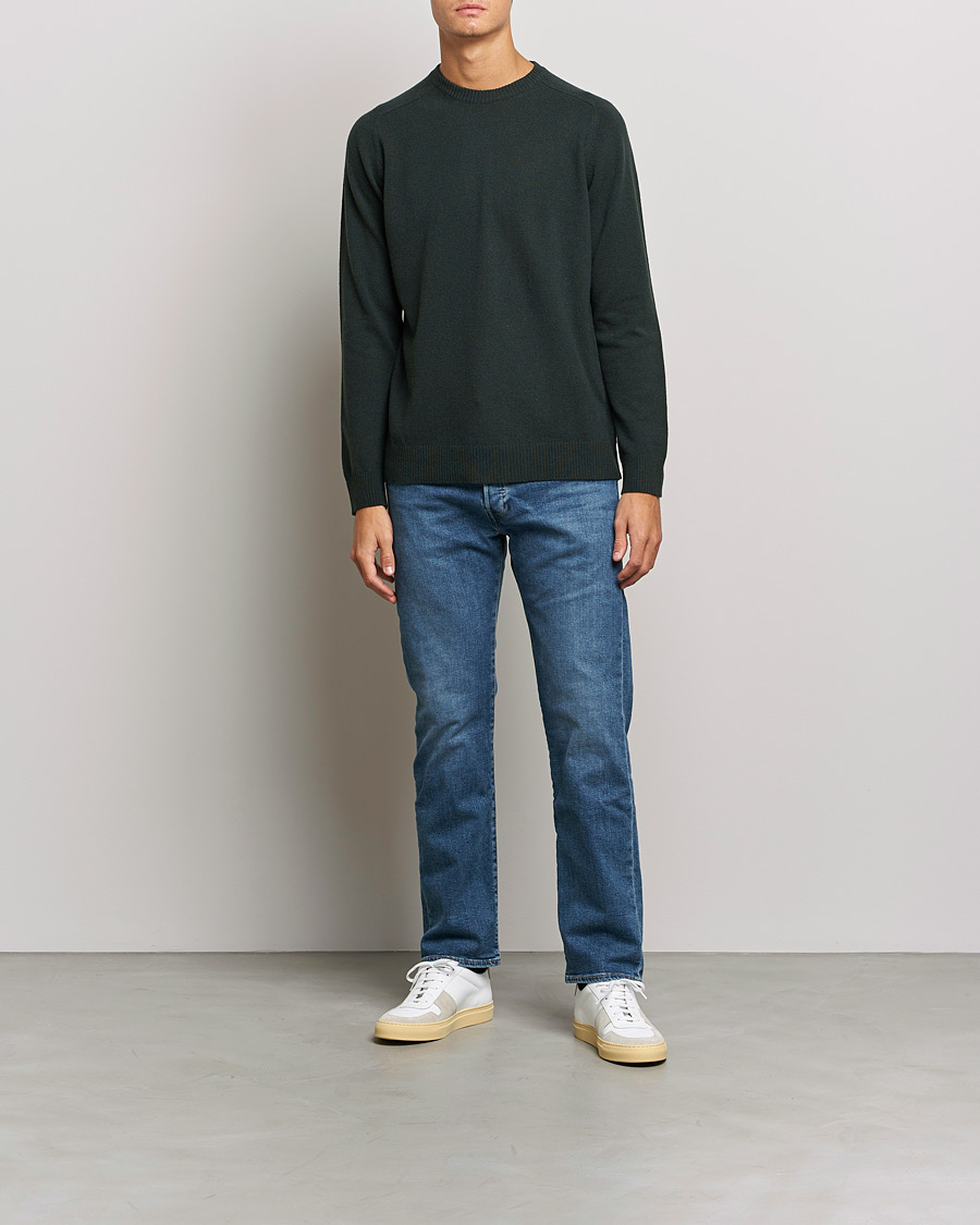 Mies | Puserot | NN07 | Edward Lambswool Crew Neck Pullover Dark Army