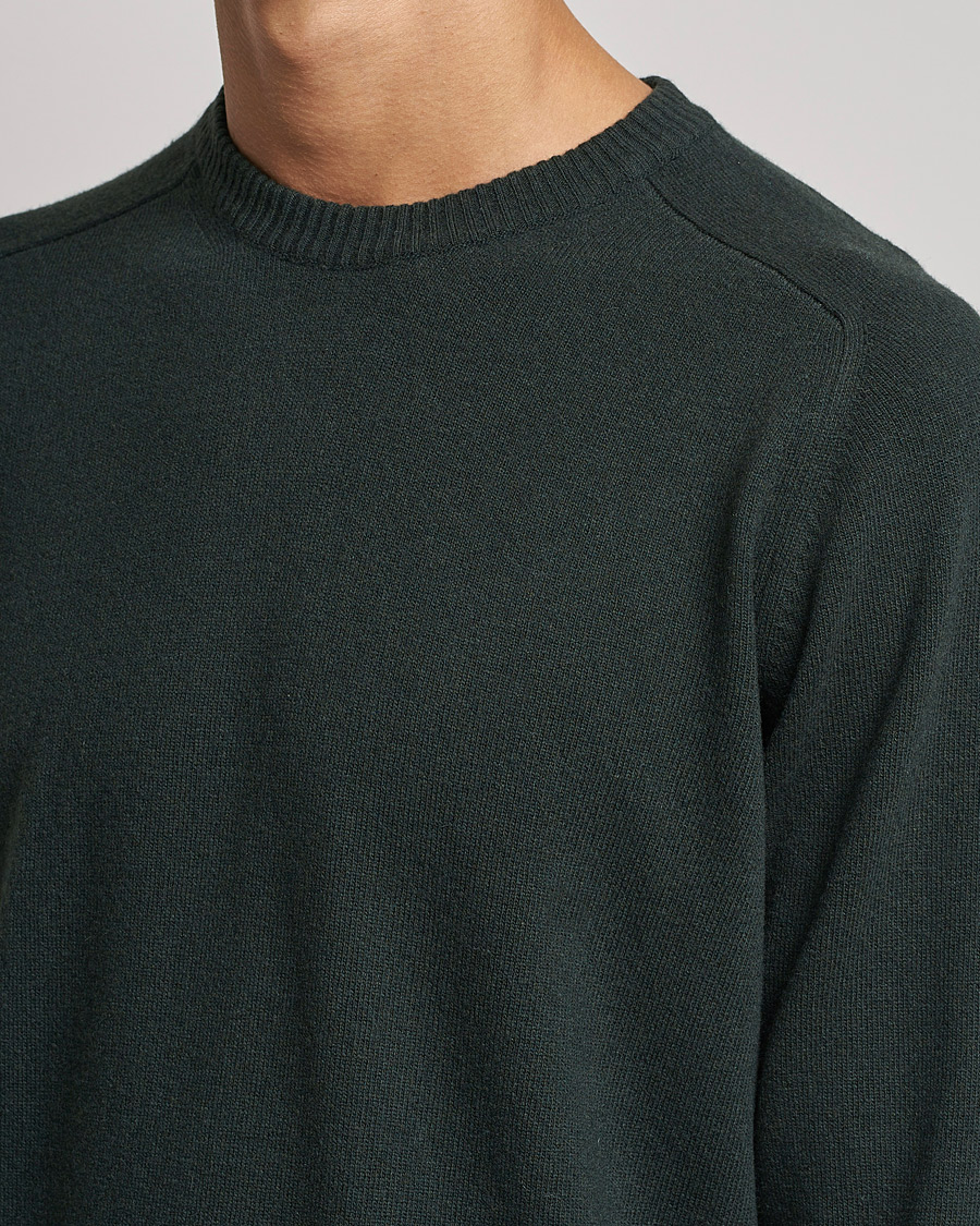 Mies | Puserot | NN07 | Edward Lambswool Crew Neck Pullover Dark Army