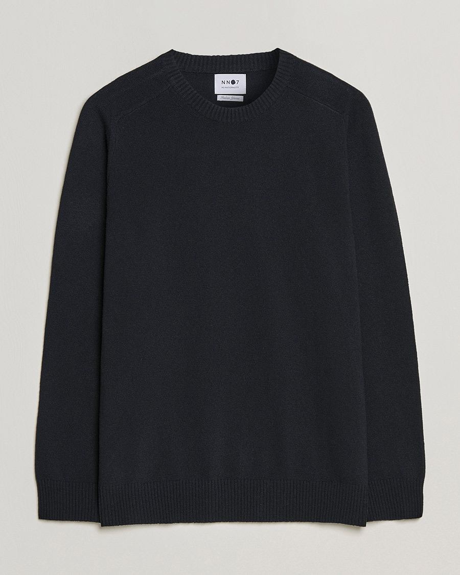 Mies | Puserot | NN07 | Edward Lambswool Crew Neck Pullover Black