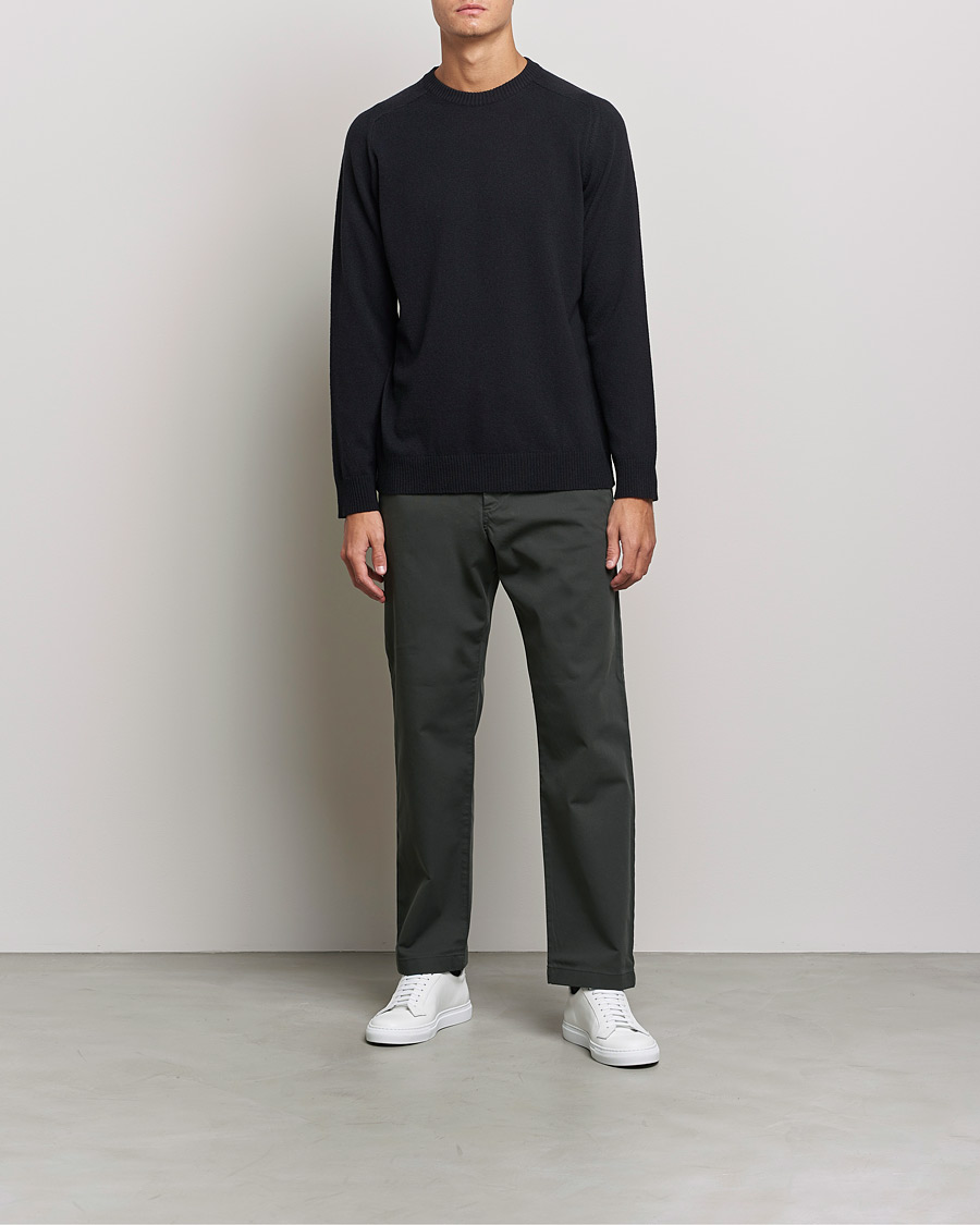 Mies | Puserot | NN07 | Edward Lambswool Crew Neck Pullover Black