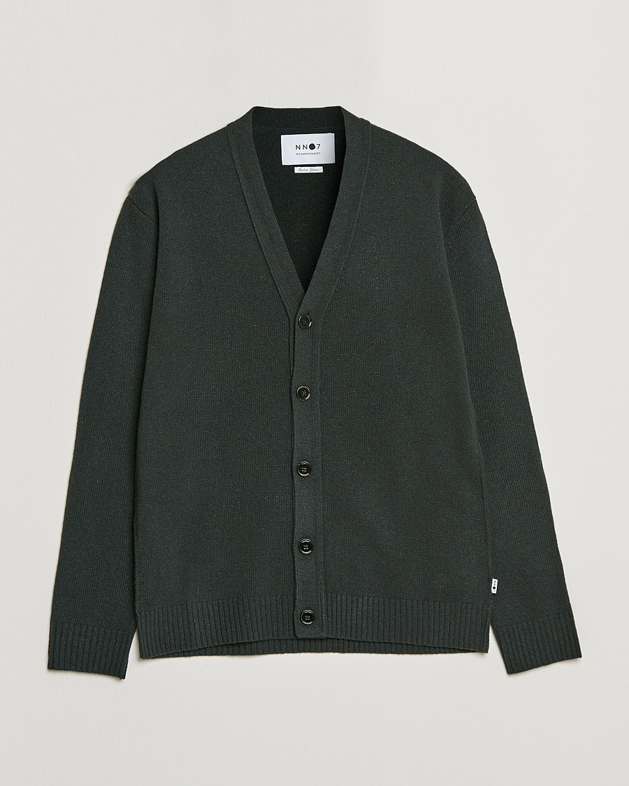 Mies | Puserot | NN07 | Bjorn Lambswool Cardigan Dark Army
