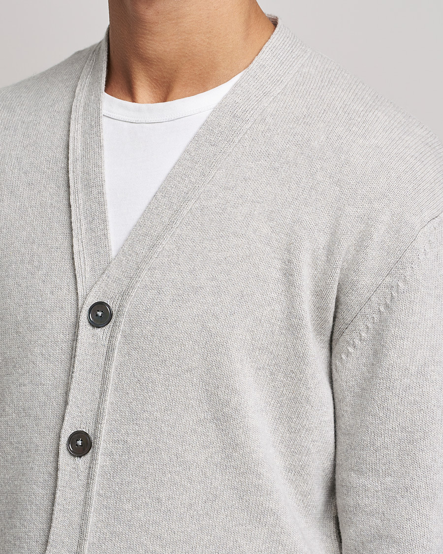 Mies | Puserot | NN07 | Bjorn Lambswool Cardigan Light Grey Melange