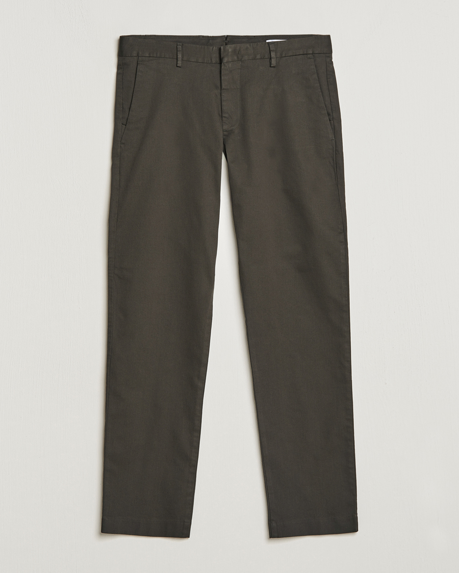 Mies | Housut | NN07 | Theo Regular Fit Stretch Chinos Dark Army