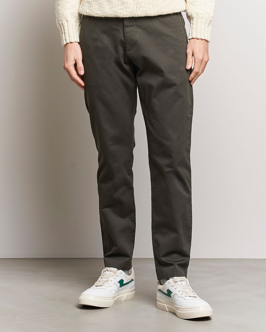 Mies | Housut | NN07 | Theo Regular Fit Stretch Chinos Dark Army