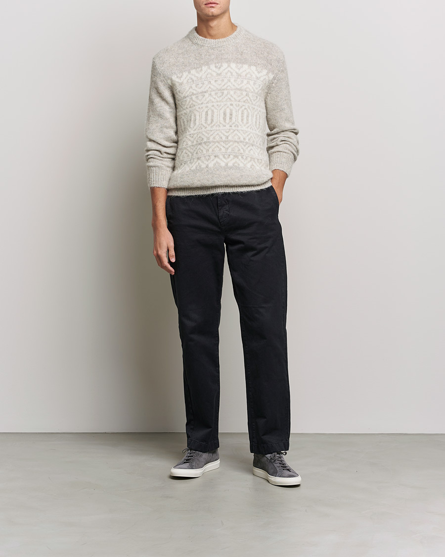 Mies | Puserot | NN07 | Jason Wool Knitted Sweater Grey Melange