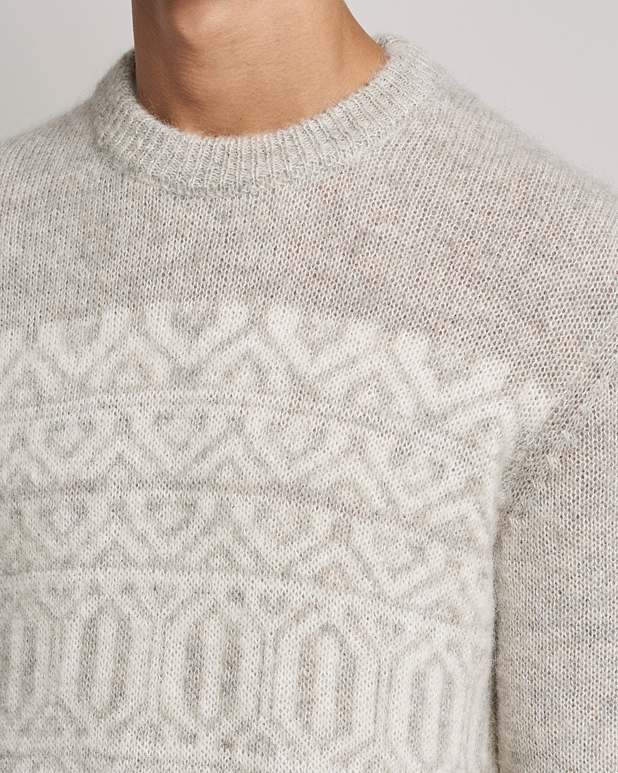Mies | Puserot | NN07 | Jason Wool Knitted Sweater Grey Melange