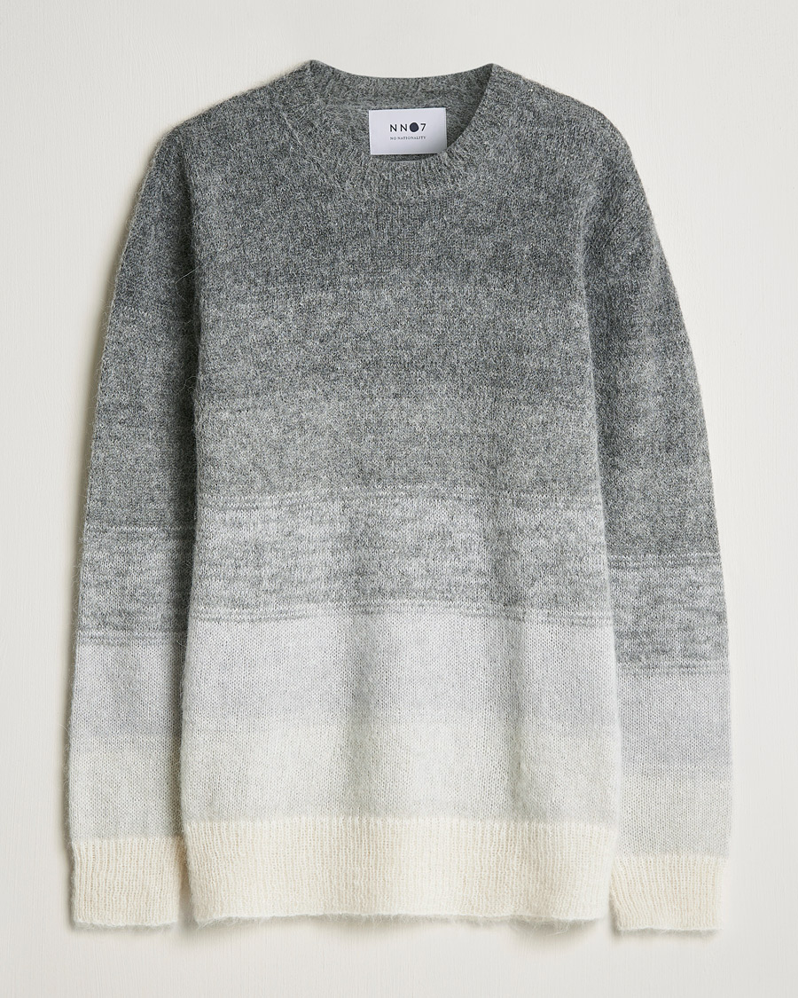 Mies | Puserot | NN07 | Walther Alpacka Mohair Knitted Sweater Grey Multi