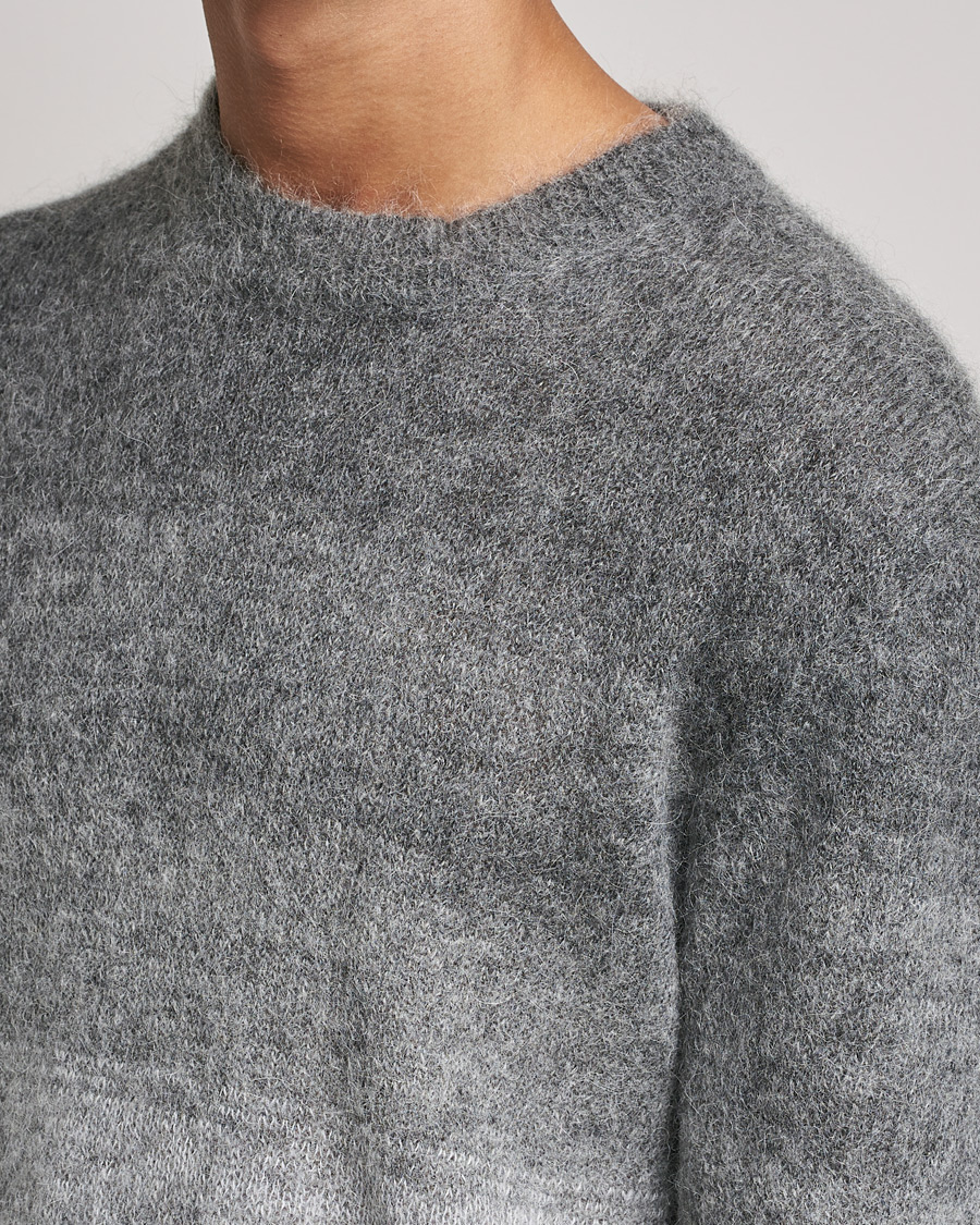 Mies | Puserot | NN07 | Walther Alpacka Mohair Knitted Sweater Grey Multi