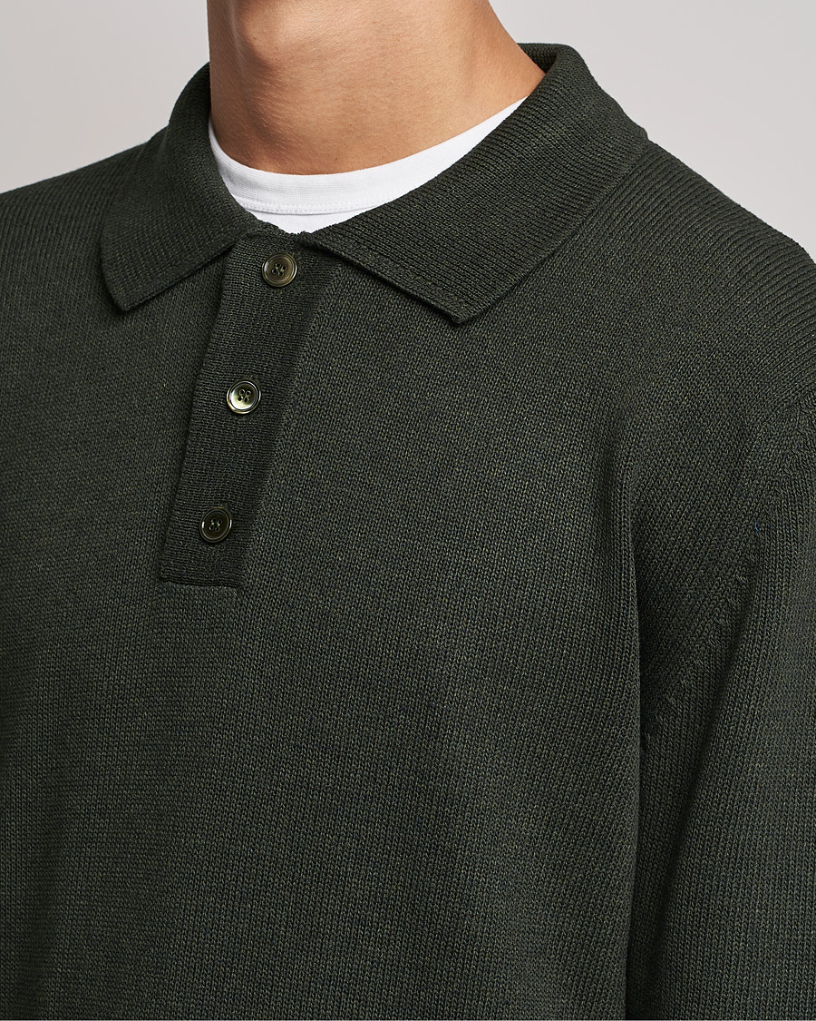Mies | Puserot | NN07 | Vito Knitted Polo Dark Green