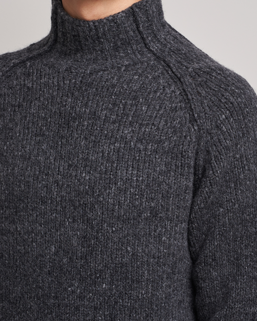 Mies | Puserot | NN07 | William Merino Knitted Polo Concrete