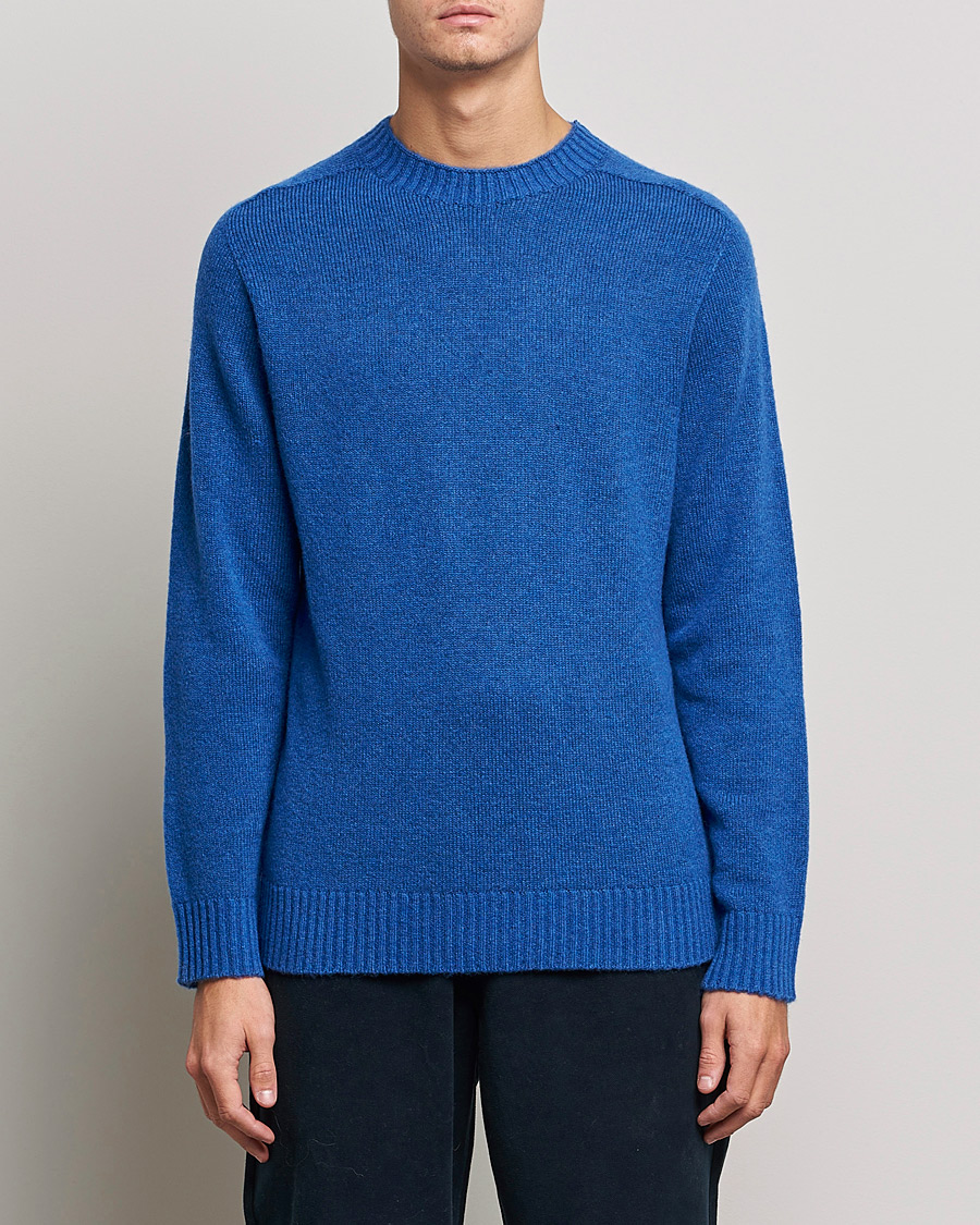 Mies |  | NN07 | Nathan Brushed Wool Knitted Sweater Cobolt Blue