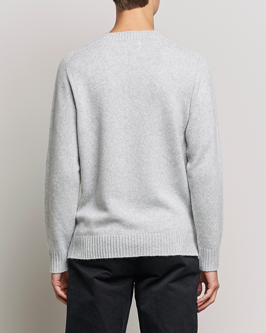 Mies | Puserot | NN07 | Nathan Brushed Wool Knitted Sweater Light Grey Mel