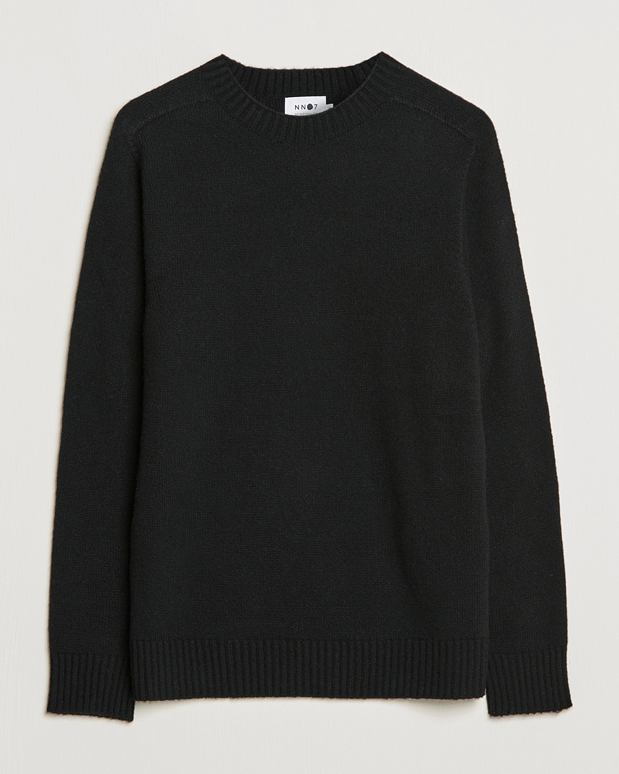 Mies | Puserot | NN07 | Nathan Brushed Wool Knitted Sweater Black