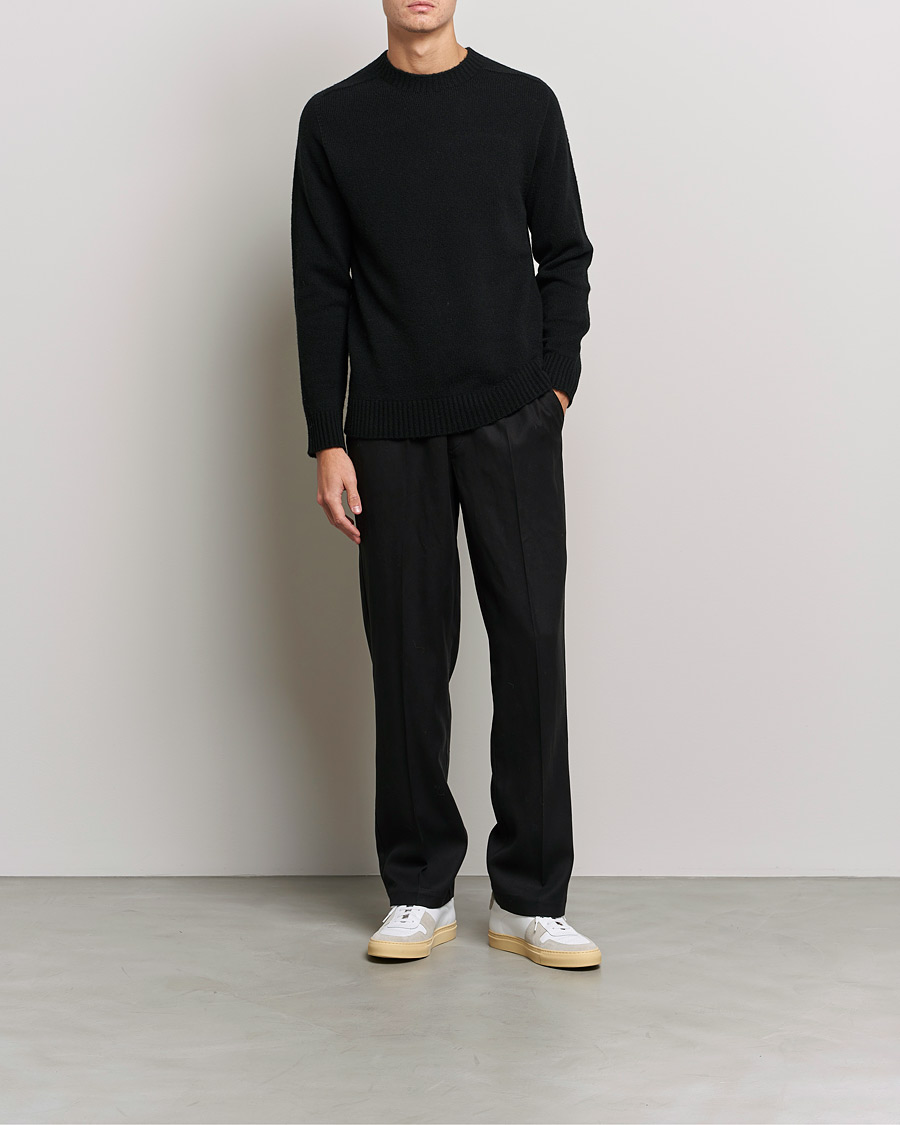 Mies | Puserot | NN07 | Nathan Brushed Wool Knitted Sweater Black
