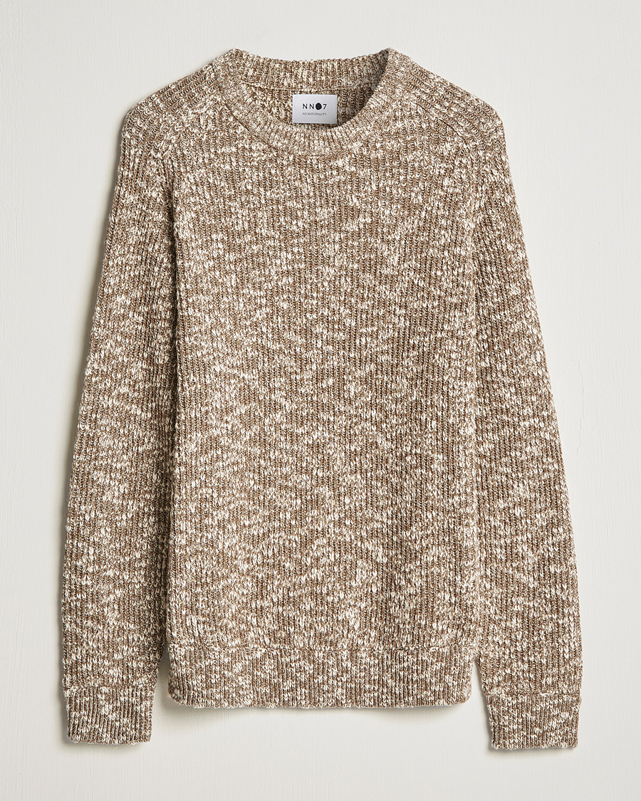 Mies | Puserot | NN07 | Jesse Cotton Knitted Sweater Pyramid Melange