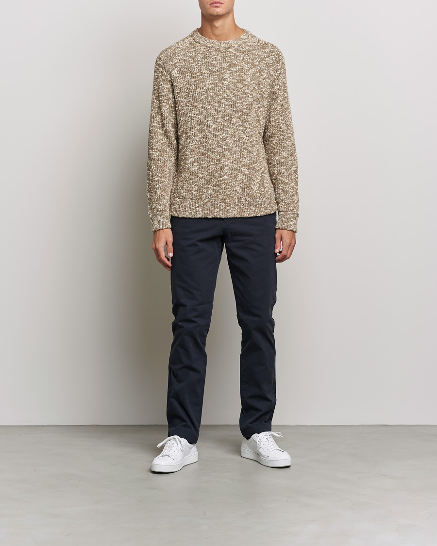 Mies | Puserot | NN07 | Jesse Cotton Knitted Sweater Pyramid Melange